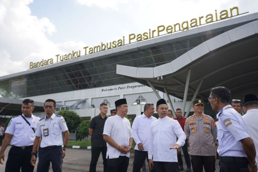Gubri Abdul Wahid Lakukan Peninjauan ke RSUD Rohul dan Bandara Tuanku Tambusai