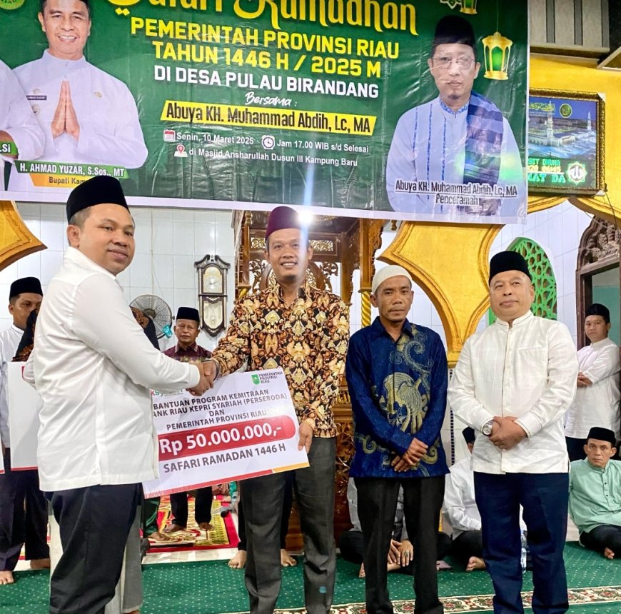 Safari Ramadan di Kampar, BRK Syariah Salurkan Program CSR ke Masjid Al Muttaqin