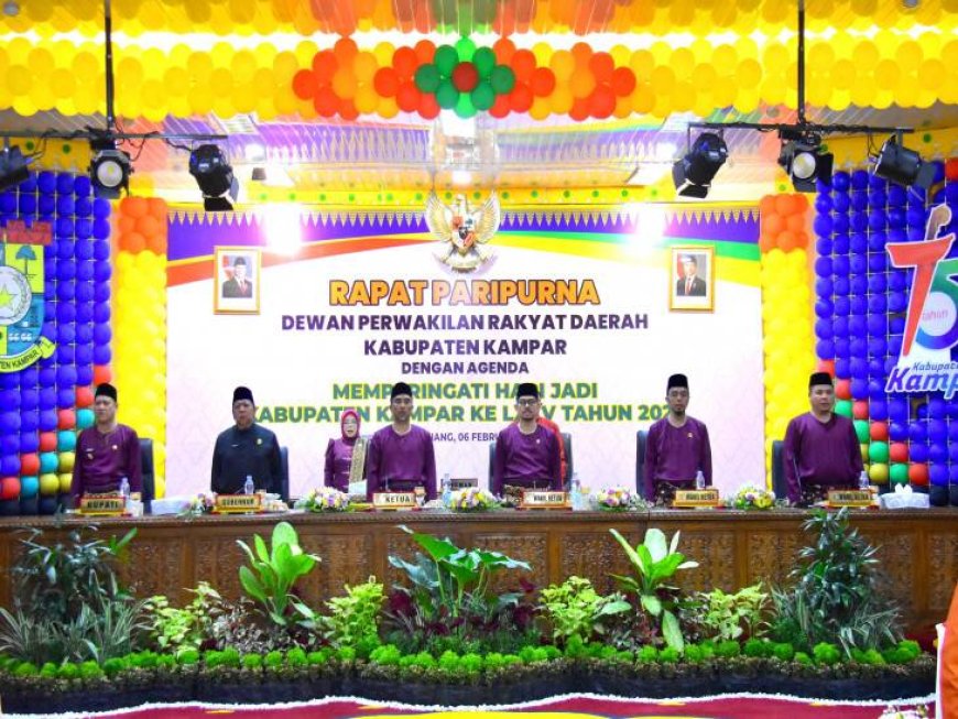 Dprd Kampar Gelar Paripurna Hari Jadi Kabupaten Kampar Ke 75 Tahun 2025