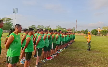 Uji Kemampuan Fisik Prajurit, Personel Kodim 0314/Inhil Ikuti Tes Kesegaran Jasmani  Tahun 2025