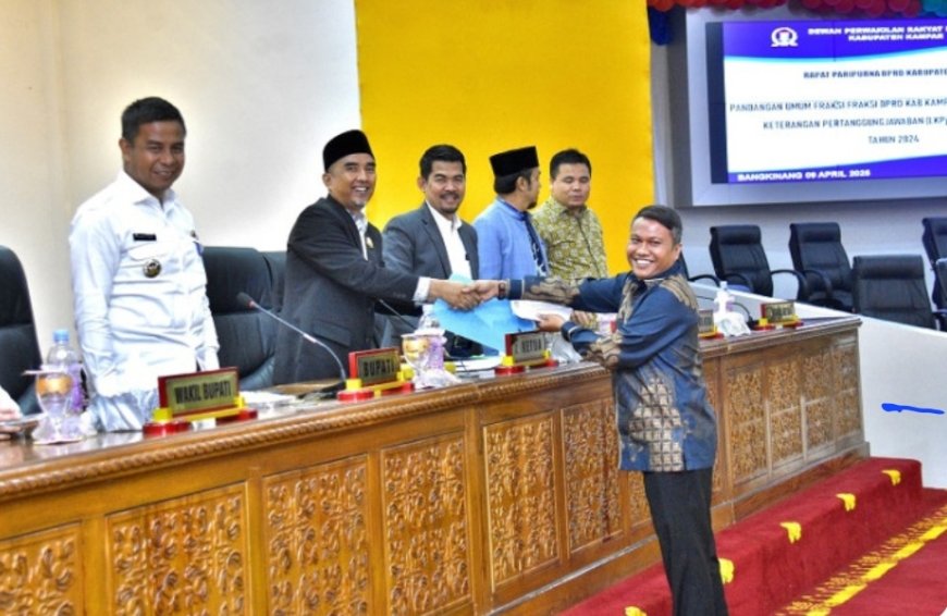 DPRD Kampar Laksanakan Rapat Paripurna LKPJ,  Berikut Pandangan Fraksi PKS dan PPP