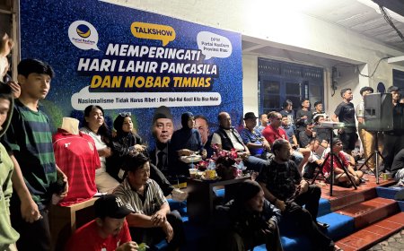 Nobar Indonesia - China, 150 orang penuhi Halaman DPW NasDem Riau 