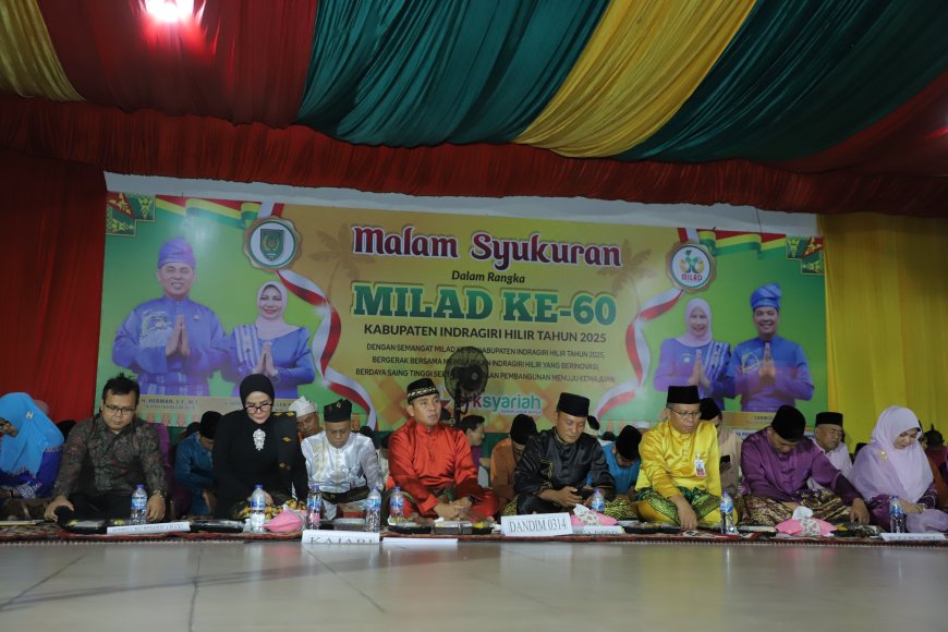 Dandim 0314/Inhil Hadiri Malam Syukuran Milad ke-60 Kabupaten Inhil