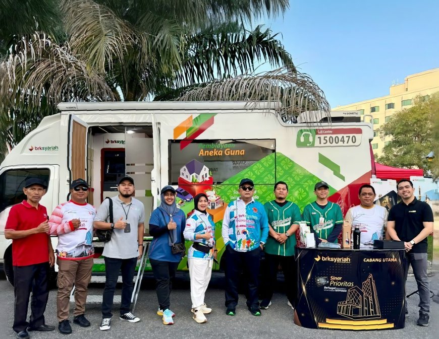 BRK Syariah Ikut Meriahkan HUT I Komjaki Riau pada Kegiatan Jalan Santai dan Donor Darah