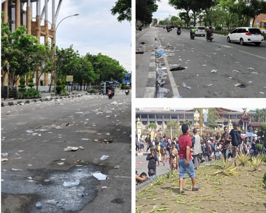 Sampah Berserakkan, Tanaman Rusak Pasca Demo TNTN, Ini Kata Netizen dan Masyarakat Pekanbaru, Kapolda Riau Juga Ikut Meradang