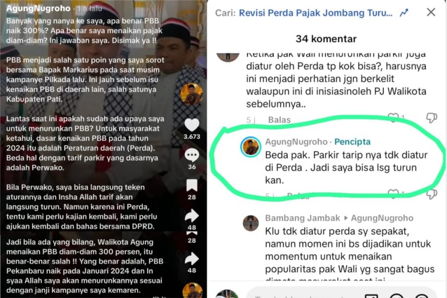 Tarif PBB Naik 300%, Respon Walikota Pekanbaru Ngawur!