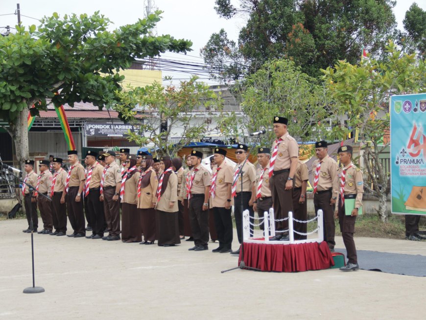 Bupati Inhil H. Herman Selaku Kamabicab Inhil Buka Kegiatan Perkemahan Hari Pramuka ke 64 2025 di Tembilahan