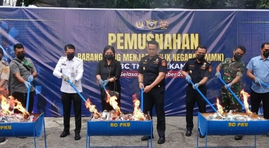 Bea Cukai Pekanbaru Musnahkan Barang Sitaan Senilai Rp20,18 Miliar