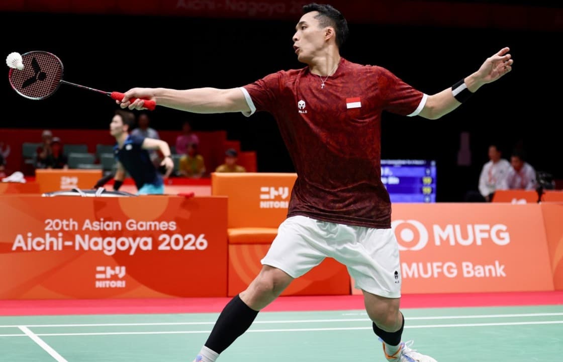 Jonatan Christie menyampaikan permohonan maaf setelah gagal menyumbang poin untuk Indonesia pada beregu putra badminton Asian Games 2026.